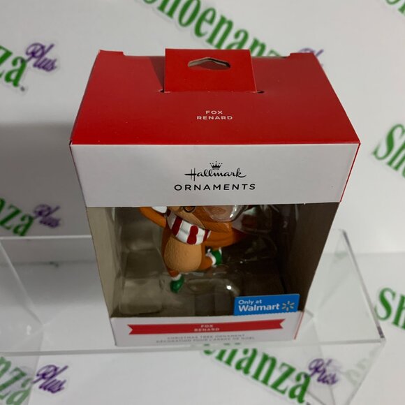 Hallmark Christmas Ornament 2022 Fox Ice Skating Scarf Glasses Exclusive - Picture 2 of 6